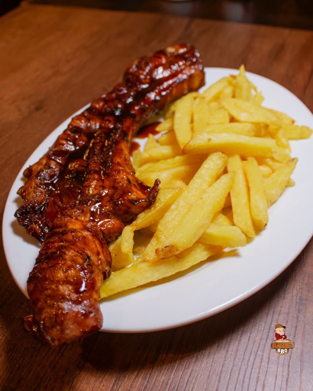 Costilla individual con papas